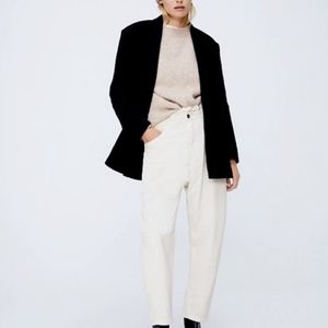 Zara Corduroy Paperbag high waisted jeans